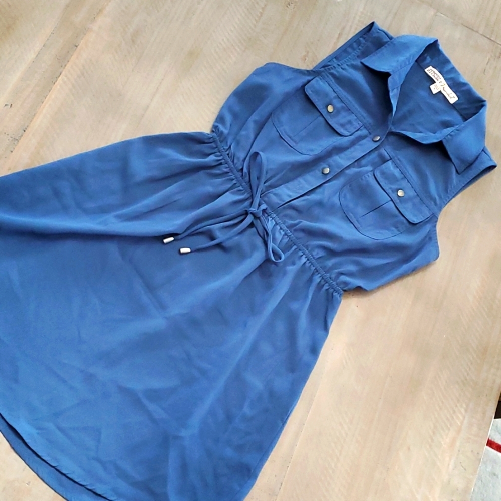 Small blue sleeveless dress
